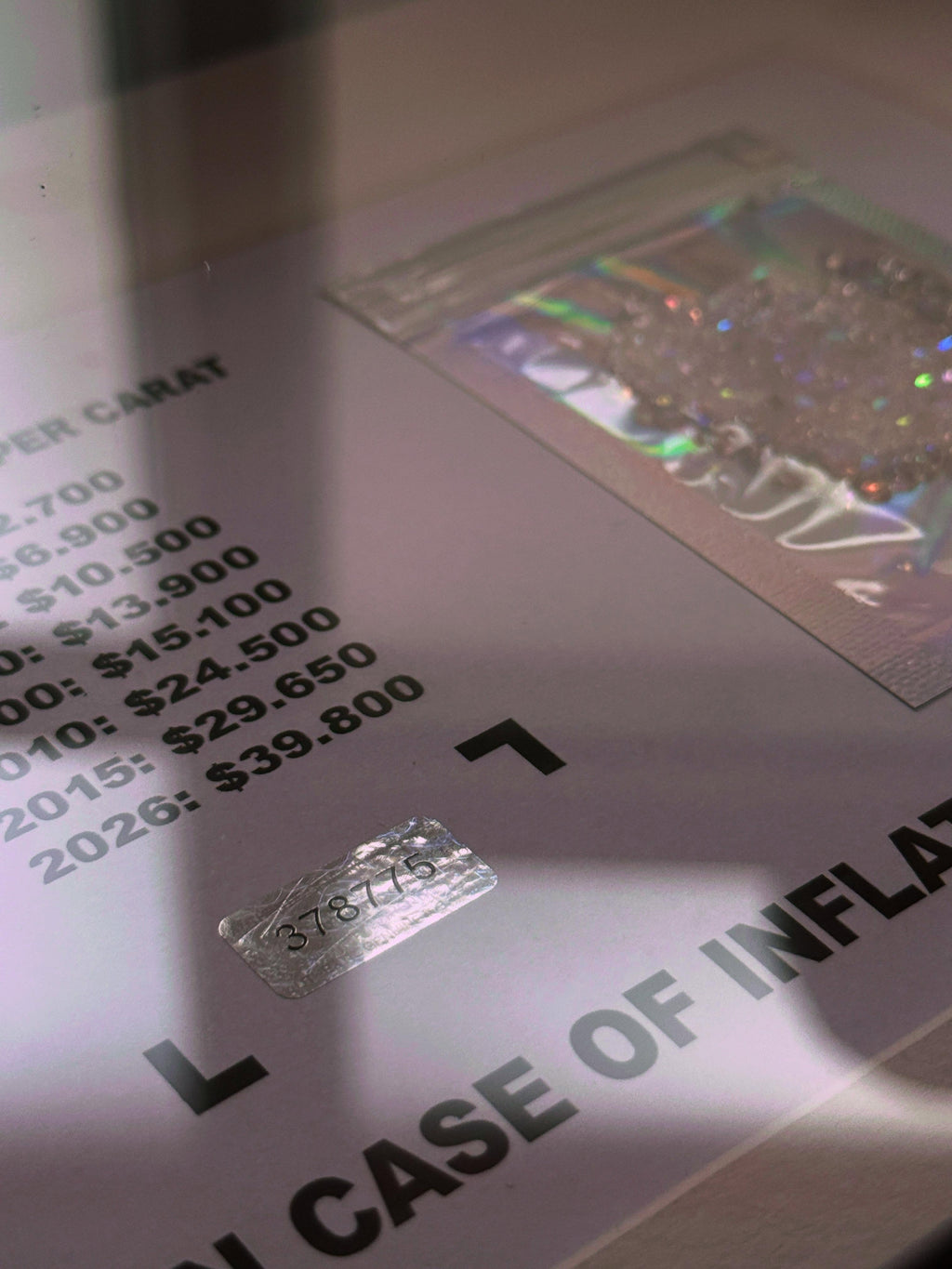 IN CASE OF INFLATION – DIAMONDS FRAME #2