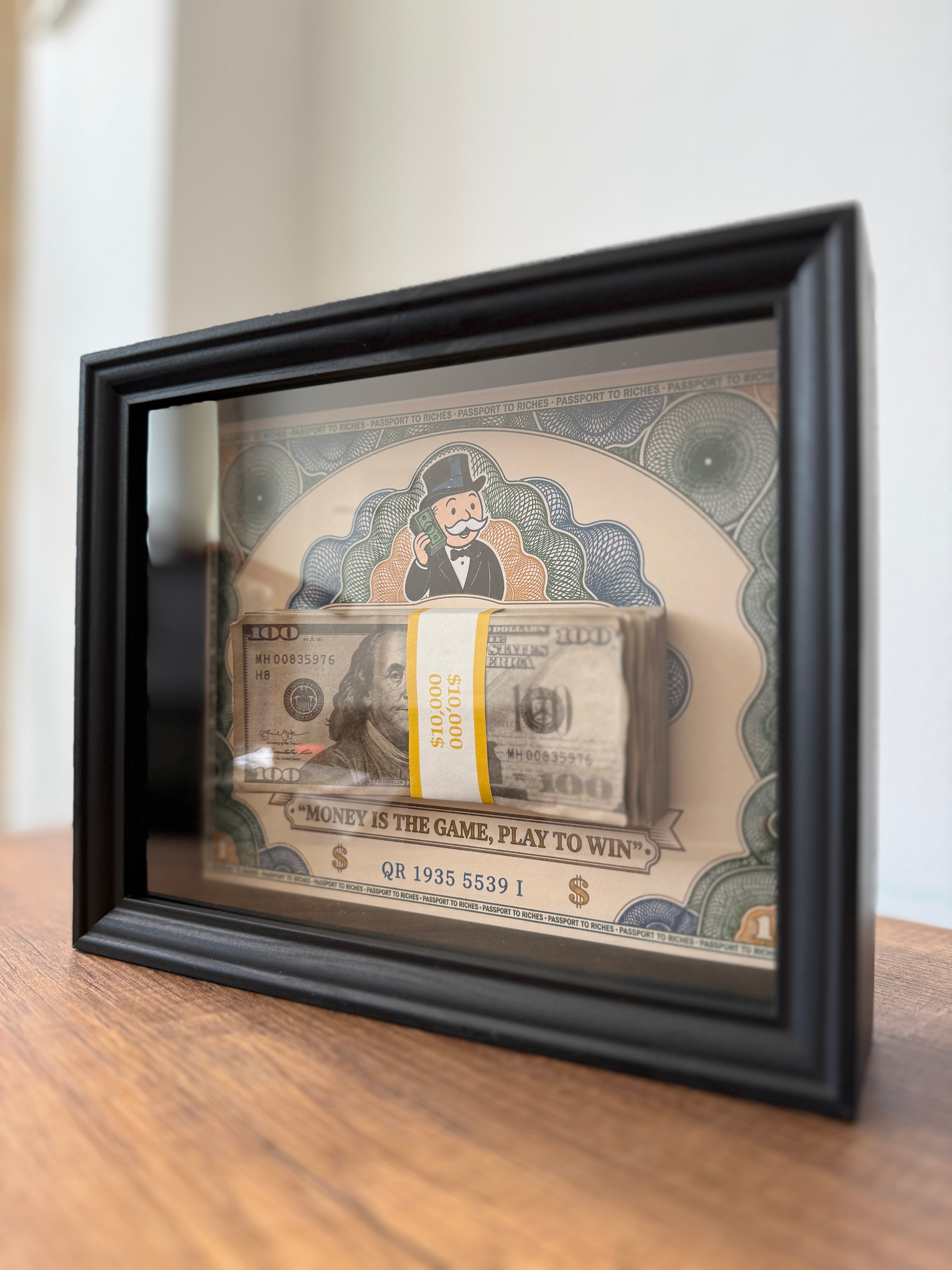 OBJECT100™ Money Game Frame – Limited Edition Framed Cash Art