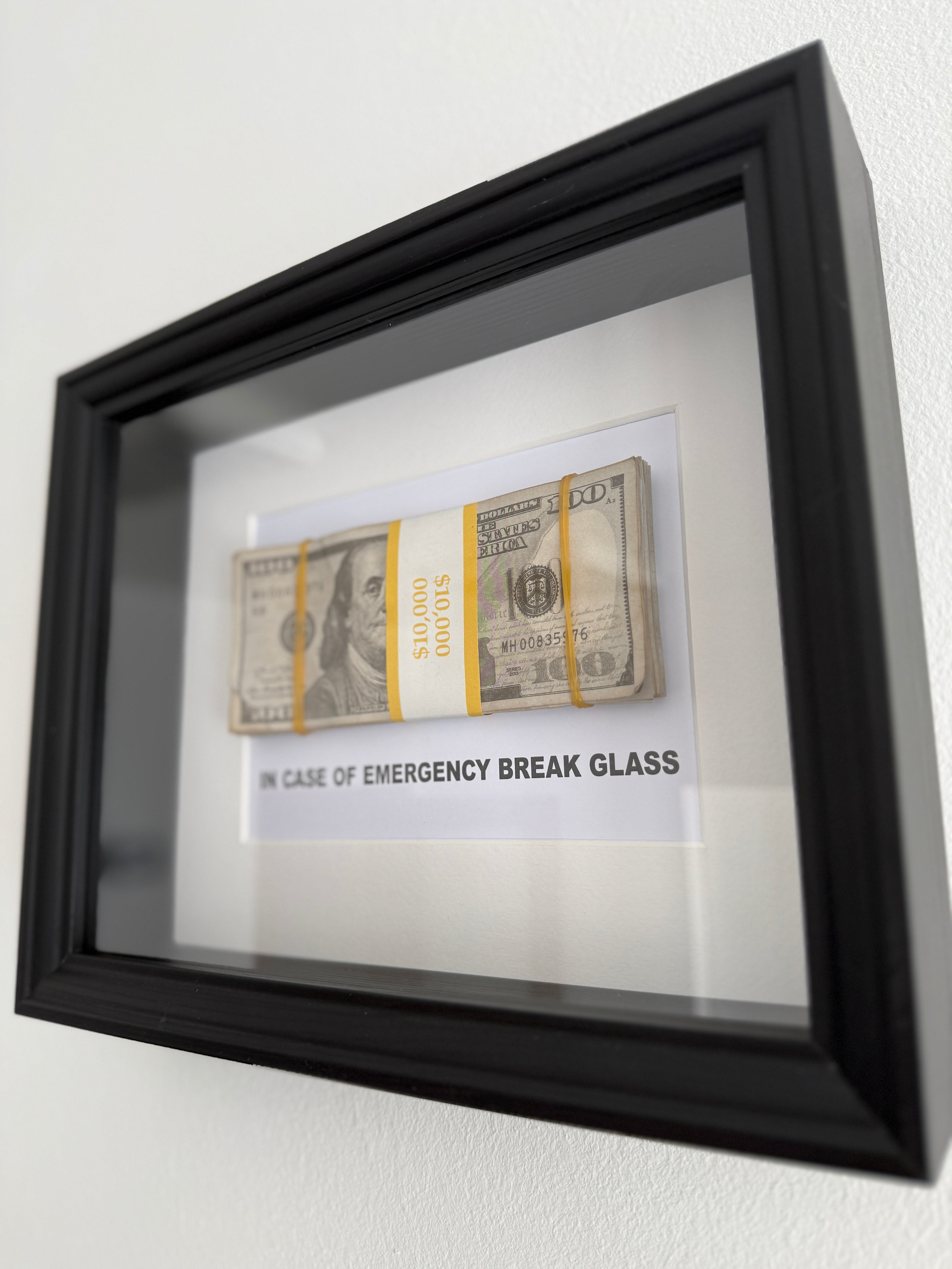 object100™ Emergency €100 Frame – Limited Edition Collectible Wall Art